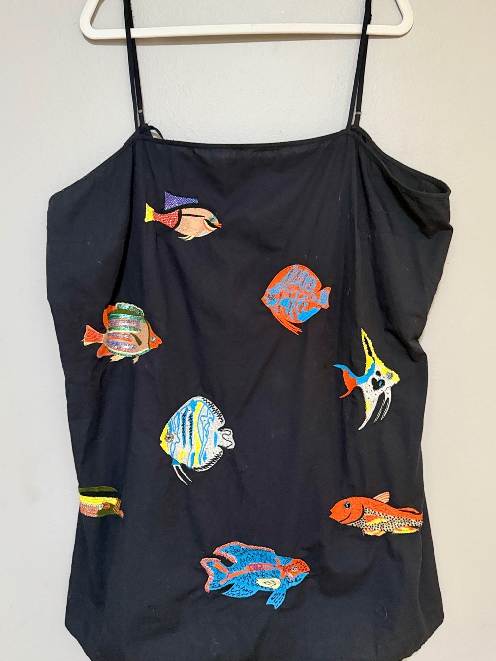 Anthropologie Sea Life Embroidered Mini Dress Plus Size 2X
